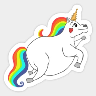 Rainbow Unicorn - Without Background Sticker